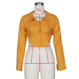 Flip Collar Short Shirt