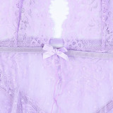 Wave Point Perspective Mesh Lace Crystal Buckle Pure Shuk Strap Sleeping Skirt