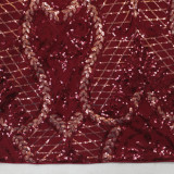 Tight Round Neck Sequined Hip Hugging Dress