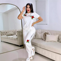 Casual Printed Pants Set