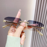 Frameless Polygon Sunglasses Metal Sunglasses