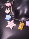 Colorful Accessories Beaded Body Chain Hanging Neck Strap Top