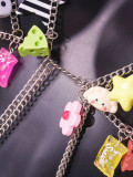 Colorful Accessories Beaded Body Chain Hanging Neck Strap Top
