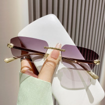 Frameless Polygon Sunglasses Metal Sunglasses