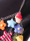 Colorful Accessories Beaded Body Chain Hanging Neck Strap Top