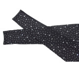 Hot Pressed Long Sleeved One Neck Dress