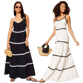 Loose Sleeveless Long Dress with Camisole