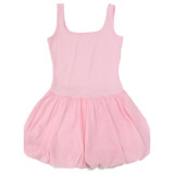 Leisure Sleeveless Pure Lantern Skirt
