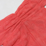 Hollow Out Jumpsuit with One Shoulder Solid Color