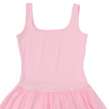 Leisure Sleeveless Pure Lantern Skirt