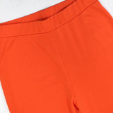 Short Sleeved Micro Flared Pants Fashion Two-piece Set