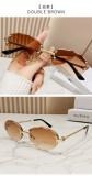 Frameless Cut Edge Sunglasses Internet Famous Gradient Sunglasses