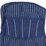 Strapless Hot Stamping Dress