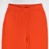 Short Sleeved Micro Flared Pants Fashion Two-piece Set