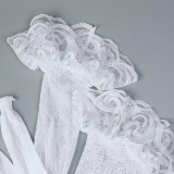 3D Embroidery Flower Splicing Lace Four Piece Set