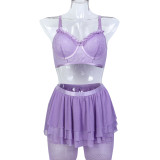 Festive Mesh Multi-layer Lace Splicing with Socks Included