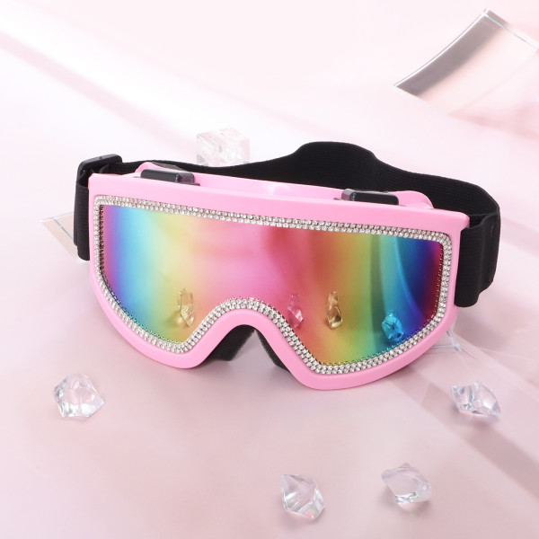 Anti Fog Hiking and Skiing Goggles Outdoor Large Frame Windproof and Sand Resistant Handmade Chain Eye Protection Sports Goggles