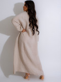 Long Sleeved Pocket Single Breasted Shirt Dress