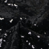 Sleeveless Strapless Waist Cinching Slim Fit Sequin Dress
