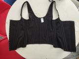 15 Bone Vest, High Stretch Mesh Waistband, Cinched Waist Belt, Zipper Buckle, Retro Shapewear