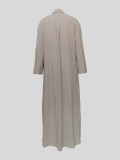 Long Sleeved Pocket Single Breasted Shirt Dress
