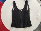 15 Bone Vest, High Stretch Mesh Waistband, Cinched Waist Belt, Zipper Buckle, Retro Shapewear