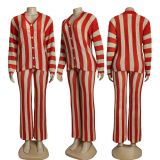 Hollow Out Wide Leg Knitted Sweater Two-piece Set