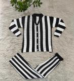 Hollow Out Wide Leg Knitted Sweater Two-piece Set