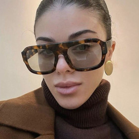 Dali Lime Wrapped Flower Sunglasses Large Frame Square Sunglasses