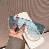 Half Frame Glasses with Fashionable Large Frame Integrated Lenses