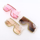 Metal Box Butterfly Powder Sunglasses