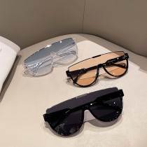 Half Frame Glasses with Fashionable Large Frame Integrated Lenses