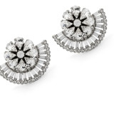 Full Diamond Fan-shaped Ear Clip Exaggerated Rhinestone
