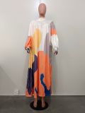 Printed Long Sleeved Large Skirt