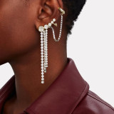 Tassel Ear Clip Rhinestone Ear Bone Clip Irregular