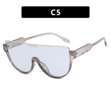 Half Frame Glasses with Fashionable Large Frame Integrated Lenses