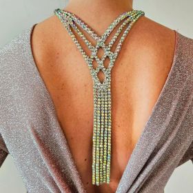 Long Tassel Back Chain Temperament Water Diamond Body Chain