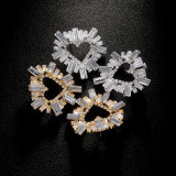 Love Earrings with Rhinestones and Earrings