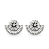 Full Diamond Fan-shaped Ear Clip Exaggerated Rhinestone