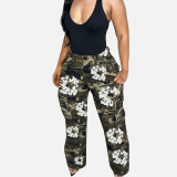 Leisure Camouflage Straight Tube Military Green