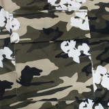 Leisure Camouflage Straight Tube Military Green