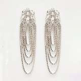 Tassel Earrings, Fashionable and Atmospheric Rhinestone Earrings, Evening Accessories