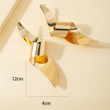 Steel Coil Spiral Earrings Smooth Large-sized Exaggerated Earrings