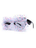 Polka Dot Organza Decorative Sunglasses