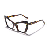 T-shaped Cat Eye Frame Anti Blue Light Flat Mirror