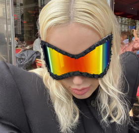 Y2k Futuristic Fashion Large Frame Sunglasses