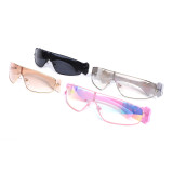 Y2K One-piece Sunglasses with Flower Metal Frame Sunglasses