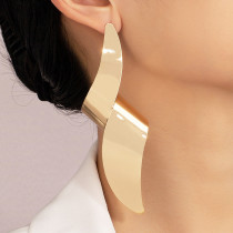 Steel Coil Spiral Earrings Smooth Large-sized Exaggerated Earrings