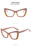 T-shaped Cat Eye Frame Anti Blue Light Flat Mirror