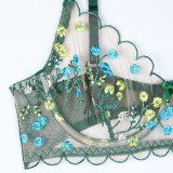 Flower Embroidery Wave Lace Perspective Fun Underwear